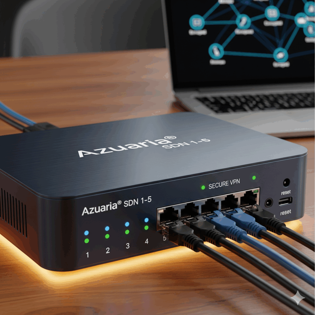 Azuaria® SDN 1-5, conecta hasta 5 dispositivos en una red privada virtual segura y cifrada