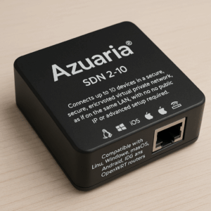 Azuaria® SDN 2-10, conecta hasta 10 dispositivos en una red privada virtual segura y cifrada